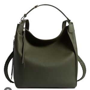 New Allsaints Small Kita Leather Backpack in Khaki Green